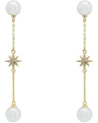 LÁTELITA London - Falling Star Pearl Drop Earrings - Lyst