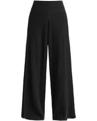 Paisie - Ribbed Trousers With Wide Waistband - Lyst