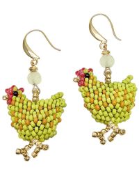 Farra - Playful Handcrafted Chicken Dangle Earrings - Lyst
