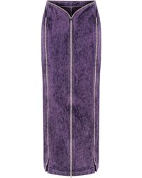 Khéla the Label - Manipulator Skirt In Purple Acid Wash - Lyst