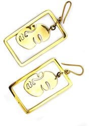 Lala Salama - Rectangle Portrait Earrings - Lyst