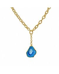 Magpie Rose - Aqua Rock Drops Necklace - Lyst