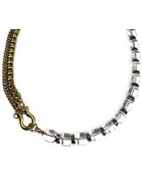 Rachel Nathan - Shackle Duo: Rock Quartz & Pyrtie Necklace - Lyst