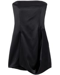 Belsize25 - Silent Mode Series – Acetate Pearl Satin Draped Bandeau Top - Lyst
