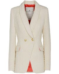 The Extreme Collection - Neutrals Double-Breasted Blazer Ivory Giotto - Lyst