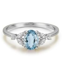 Azura Jewelry New York - Stellar Aquamarine Ring Solid - Lyst