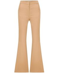 NAZLI CEREN - Neutrals Avrell Cotton Flared Trousers - Lyst