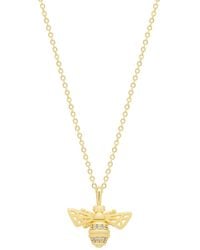 Spero London - Matte Bumble Bee Sterling Necklace - Lyst