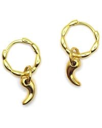 VicStoneNYC Fine Jewelry - Small Gok Ock Charm Dangle Hoop Earrings - Lyst