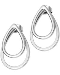 Lucy Quartermaine - Double Petal Earrings Front & Back - Lyst