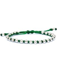 Harbour UK Bracelets - Delicate Rope Friendship Bracelet With Sterling Beads - Lyst