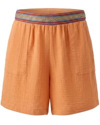 Lalipop Design - Terracotta Muslin Textured Waistband Relaxed Shorts - Lyst