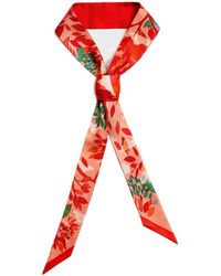 Jessie Zhao New York - Silk Skinny Scarf Crossing - Lyst