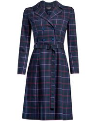 Rumour London - Annabel Tartan Double-breasted Dress With Pleated Back - Lyst