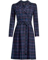 Rumour London - Annabel Tartan Double-breasted Dress With Pleated Back - Lyst
