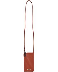 Owen Barry - Leather Phone Crossbody Bag Burnt Toni - Lyst