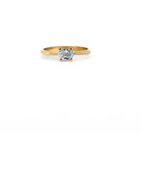 Marteliè - Synthetic Aquamarine Ring, Oval Cut, Horizontal - Lyst