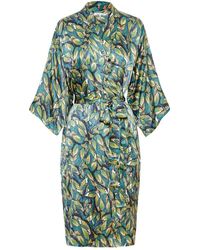Genevie - Bloomsbury Silk Kimono Robe - Lyst