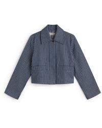 Thinking Mu - Astrid Natural Dyed Striped Railway Jacket - Lyst