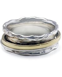 Isla Silver - Organic Brass & Sterling Spinner Ring - Lyst