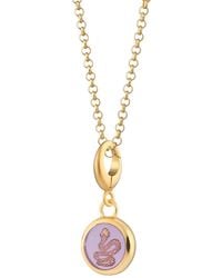 Lily Charmed - Plated Snake Resin Capture Charm Necklace - Lyst