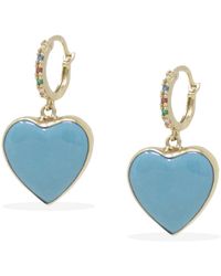 Vintouch Italy - Love Is A Rainbow Gold Vermeil Turquoise Hoop Earrings - Lyst
