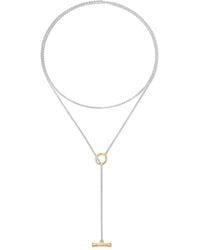 Dower & Hall - Nomad T-Bar Lariat Necklace - Lyst