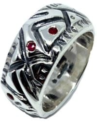 Tg-Jewellery by Tamara Gervasio - Abstract Ring – Sterling With Rubies - Lyst