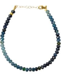 Bombyx House - Birthstone October Indicolite Tourmaline Ombre Bracelet - Lyst