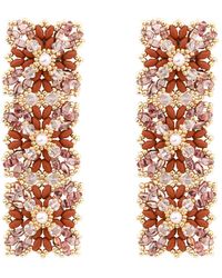 Oana Savu - Glass Beads & Lace Design Long Elegant Earrings - Lyst