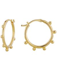 Bermuda Watch Company - Annie Apple Elsie Sterling, Vermeil, Bobble Hoop Earrings - Lyst