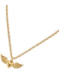 Elk & Bloom - 14K Winged Heart Pendant Necklace - Lyst
