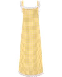 Love Letters X - Dolce Gingham Limone Sleep Dress - Lyst