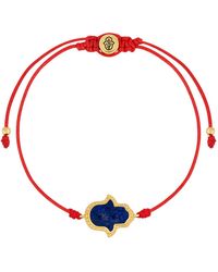 Karma and Luck - Soul's Gratitude Hamsa Lapis Lazuli String Bracelet - Lyst