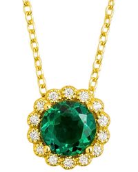Juvetti - Solen Necklace Set With Emerald & Diamond - Lyst