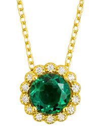 Juvetti - Solen Necklace Set With Emerald & Diamond - Lyst