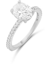 SHYMI - Oval Shape Stone On Pave Band - Lyst