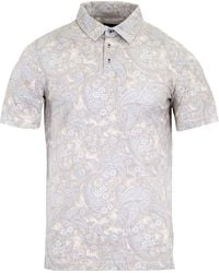 lords of harlech - Neutrals Pietro Paisley Romance Polo Shirt - Lyst