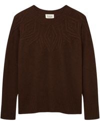 Loop Cashmere - Cable Yoke Sweater - Lyst
