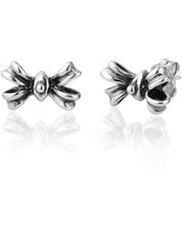 Unaloe - Sterling Bow Stud Earrings – Contemporary Minimalist Designer Jewelry For - Lyst