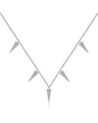 Genevieve Collection - 18K Triangle Shape Diamond Necklace Choker - Lyst