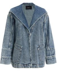 2Be4A - Hooded Denim Jacket - Lyst