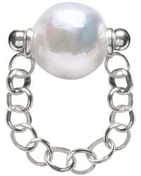 Ora Pearls - Auria Pearl Chain Ring - Lyst