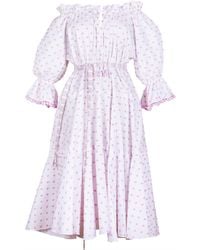 Lisa The Label - Pyjama Baby Doll Dress Spot Cotton - Lyst