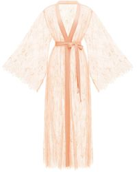 KÂfemme - Sheer Sexy Lace Kimono Robe - Lyst