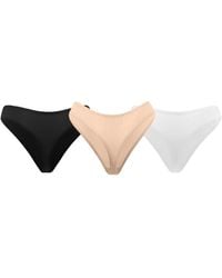 Daily Underwear - Neutrals Set Microfiber String Panties - Lyst