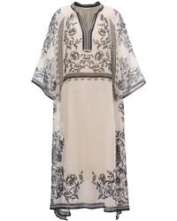 Belsize25 - Mughal Empire Series Pure Ramie Print Kaftan Dress - Lyst