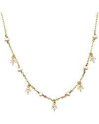 VicStoneNYC Fine Jewelry - Pearl Dangle Charms Necklace - Lyst