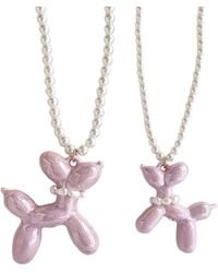POPORCELAIN - Sweet Porcelain Balloon Doggie Pearl Necklace - Lyst