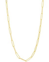 Spero London - Large Rectangular Sterling Chain Necklace - Lyst